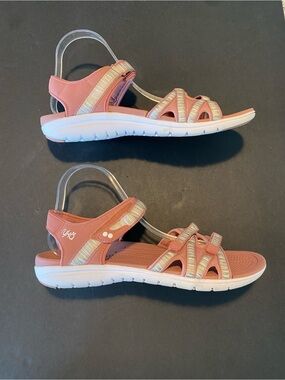 Ryka Sport Sandals with CSS Tech Savannah Stripe Tea Rose 11